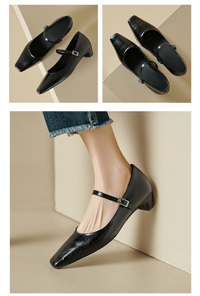 Zapatos Mujer Punta Cuadrada con Tacón de 3cm - Image 25