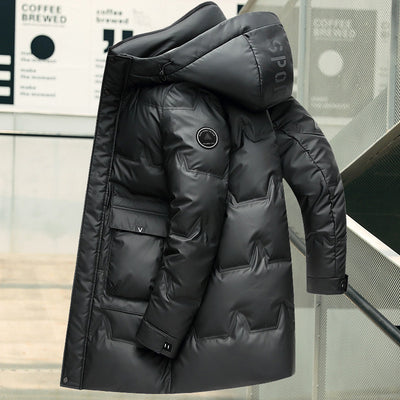 Chaqueta Acolchada con Capucha para Hombre - Abrigo Grueso Impermeable - Image 12