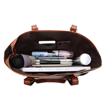 Bolso Tote de Cuero Encerado para Mujer - Gran Capacidad - Image 15