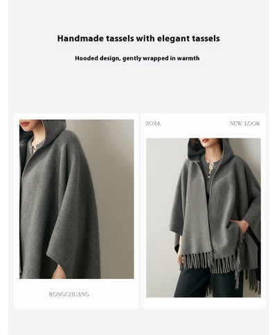 Capa Poncho con Capucha y Aislamiento de Aire Engrosado - Image 27