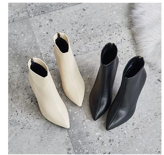 Botas Cortas de Tacón Stiletto para Invierno - Elegancia y Comodidad - Image 10