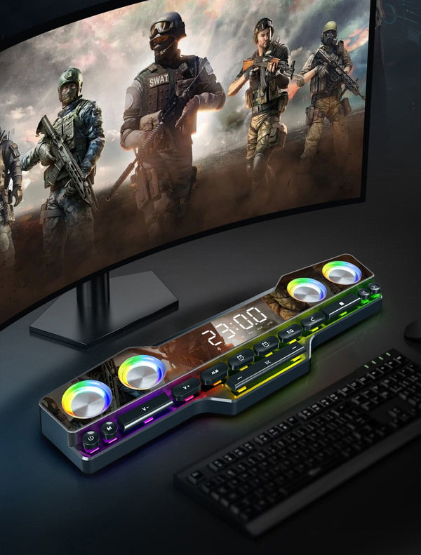 Parlante Bluetooth Gaming para Escritorio - Sonido Estéreo Premium