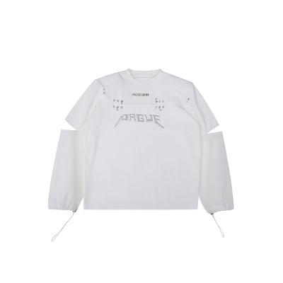 Playera de Manga Larga con Malla Superpuesta - Diseño Moderno Two-Piece - Image 12