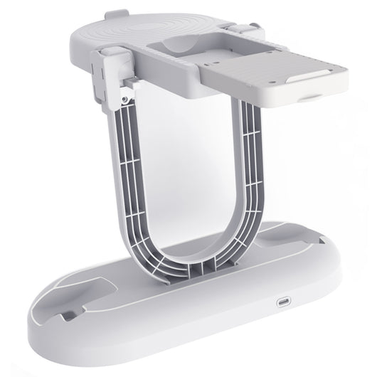 White ABS charging and storage stand for PS VR2 handles and glasses, with a U-shaped support and two charging docks. - Image 19