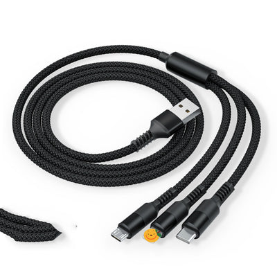 Cable de Carga Rápida Trenzado Nylon 3A - Conector Redondo Múltiple - Image 6
