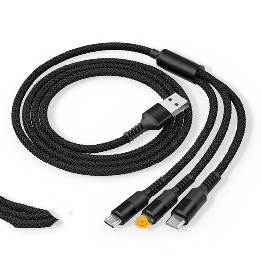 Cable de Carga Rápida Trenzado Nylon 3A - Conector Redondo Múltiple - Image 6