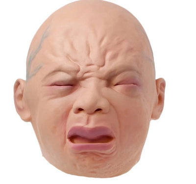 Máscara de Látex Bebé Sonriente y Llorón para Halloween - Image 8
