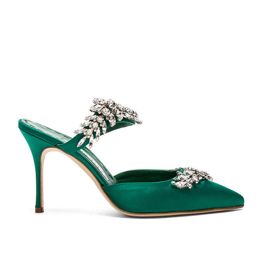 Sandalias Stiletto con Punta Francesa y Strass para Drag - Media Punta - Image 4
