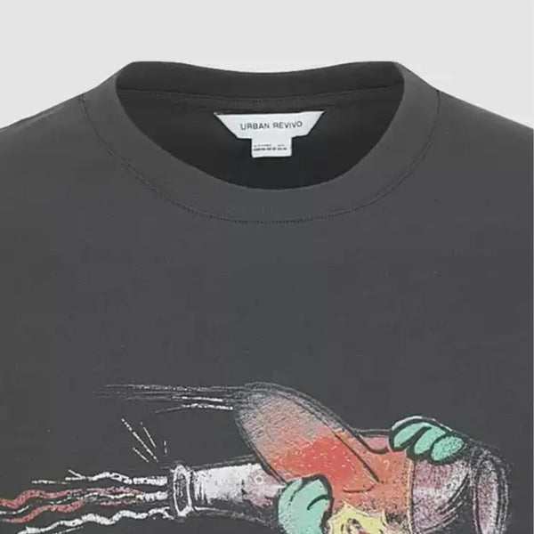 Camiseta Casual Estampada de Algodón para Hombre