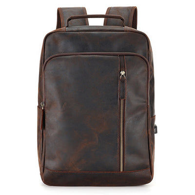 Mochila de Cuero Genuino para Hombre Gran Capacidad Estilo Vintage - Image 10