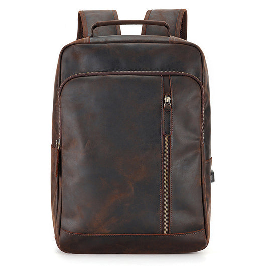 Mochila de Cuero Genuino para Hombre Gran Capacidad Estilo Vintage - Image 10