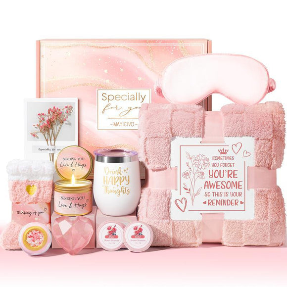 Caja de Regalo Lujo Relax para Mujer con Rosas y Detalles Premium