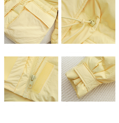 Abrigo Acolchado Blanco con Capucha - Corte Ceñido Térmico Invierno - Image 8