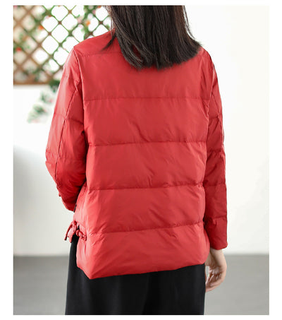 Chaqueta Acolchada Corta para Mujer con Bordado - Image 14
