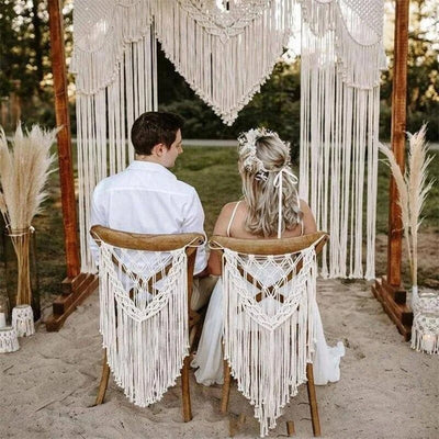 Tapiz Decorativo para Respaldo de Sillas de Boda