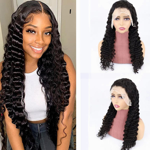 Peluca Frontal de Encaje Onda Profunda Cabello Humano
