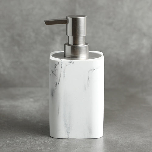 Juego de Baño Cuatro Piezas Estilo Nórdico con Mármol en Resina - Image 6