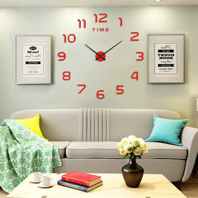 Reloj de Pared Silencioso con Luz Nocturna y Adhesivos Decorativos - Image 3