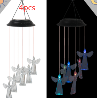Lámpara Solar Cambia Colores con Carillón de Viento - Bola de Cristal Colibrí y Mariposa - Image 25