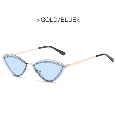 Gafas de Sol Cat Eye Triangulares sin Marco para Mujer - Image 7