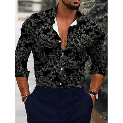 Camisa de Manga Larga con Estampado Degradado 3D - Image 16