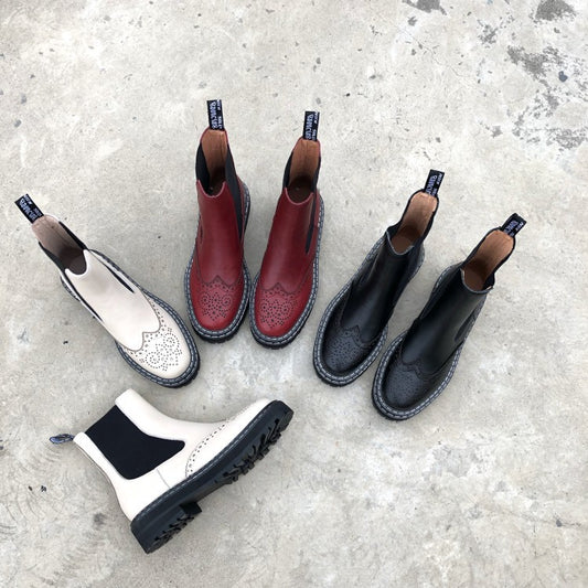 Botas Martin Gruesas Talladas para Mujer - Botines Versátiles Estudiante