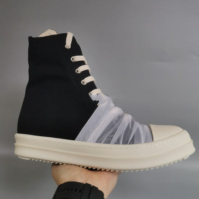 Zapatillas Altas de Lona con Suela Gruesa TPU y Detalles en Satén - Image 13