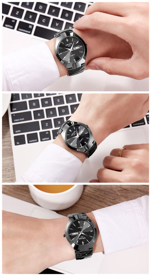 Reloj de Pareja Acero Tungsteno Resistente al Agua - Diseño Moderno para Estudiantes - Image 20