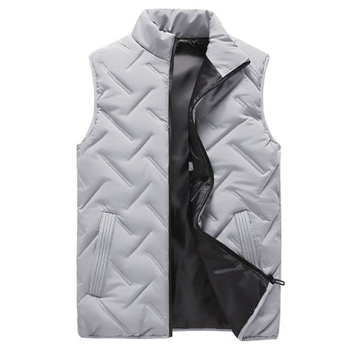 Chaleco Acolchado de Plumón para Hombre - Abrigo Suelto Otoño Invierno - Image 8