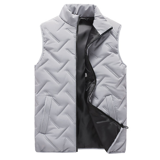 Chaleco Acolchado de Plumón para Hombre - Abrigo Suelto Otoño Invierno - Image 8