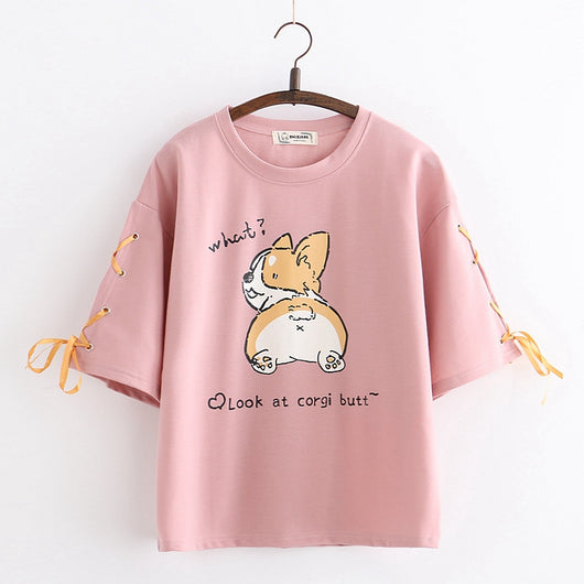 Playera Estampado Animales Cartoon Manga Corta