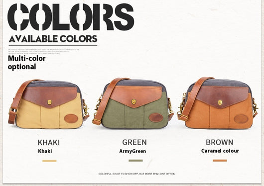 Bolsa Retro de Lona con Bloques de Color y Correa Cruzada - Image 21