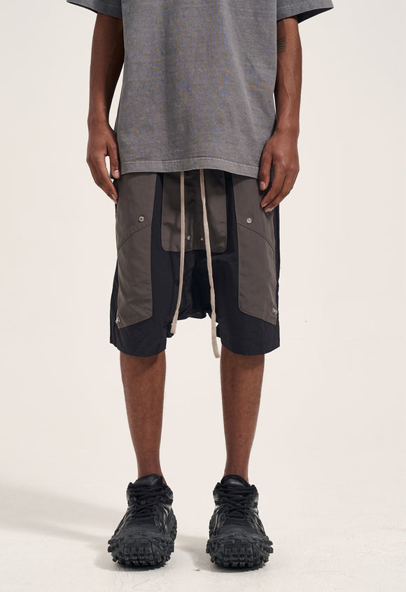 Shorts Casuales Holgados para Hombre con Parches Contrastantes