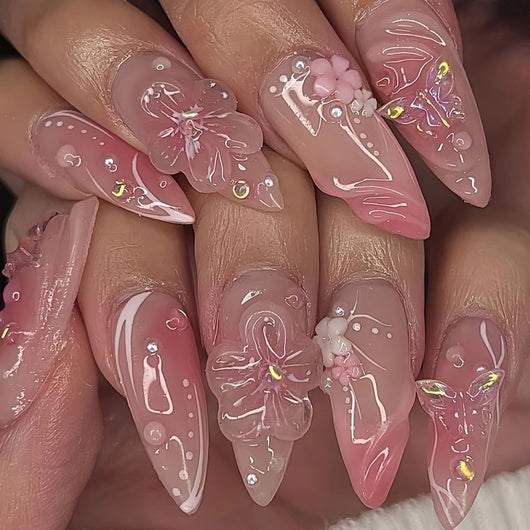 Uñas Postizas Almendra Sweet Cool - Diseño Elegante y Duradero - Image 6