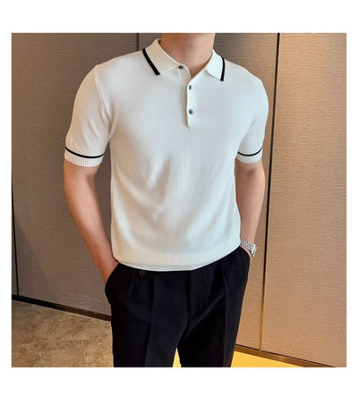 Camisa Suelta de Punto Casual para Hombre - Manga Corta Cómoda - Image 21