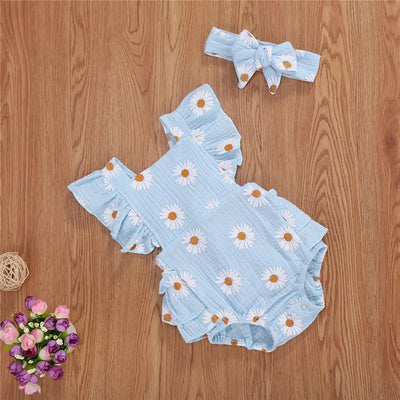 Body Floral Sweet Daisy con Mangas Volantes y Moño - Image 13