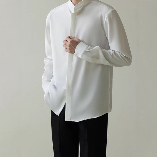 Camisa de Negocios Moderna Hombre Corte Coreano Antimanchas sin Arrugas - Image 4