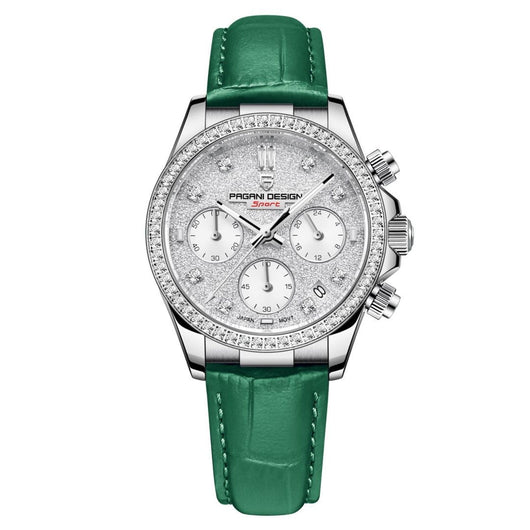 Reloj de Acero Inoxidable para Mujer con Diamantes y Calendario Luminoso - Image 2