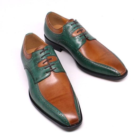 Zapatos de Cuero Ejecutivo con Diseño Británico y Combinación de Colores - Image 12