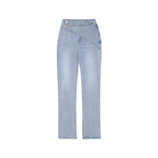 Jeans Slim Cintura Alta con Abertura Lateral - Algodón Premium Estilo Urbano - Image 8