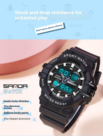 Reloj Deportivo Digital Dual Display Pantalla Grande Luminoso Resistente al Agua Unisex - Image 46