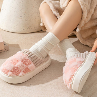 Pantuflas de Cuadros Cálidas para Mujer - Zapatillas de Casa Acolchadas con Suela Antideslizante - Image 18