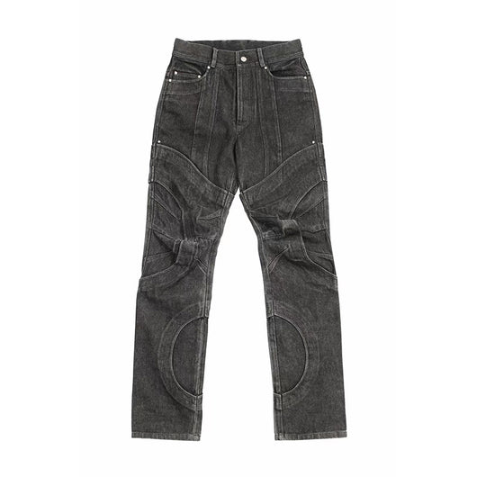 Pantalones Vaqueros Rectos Desgastados con Parches Efecto Vintage - Image 10