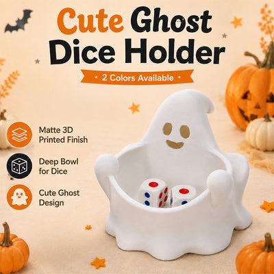 Recipiente de Dados Fantasma Lindo, Bandeja de Almacenamiento de Dados Impresa en 3D, Decoración de Fantasma de Halloween para Aficionados a Juegos de Mesa - Image 5