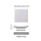 Striped Square Plate White
