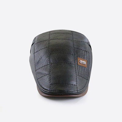 Gorra de Cuero PU Forrada en Fleece - Cálida y Versátil - Image 4