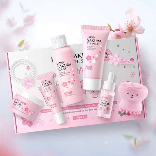 Set de Cuidado Facial Flor de Cerezo - 8 Piezas Premium - Image 2