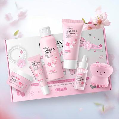 Set de Cuidado Facial Flor de Cerezo - 8 Piezas Premium - Image 2