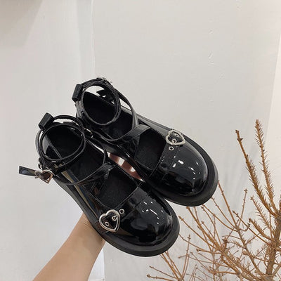 Zapatos de Cuero con Plataforma y Tiras Cruzadas para Mujer - Image 3
