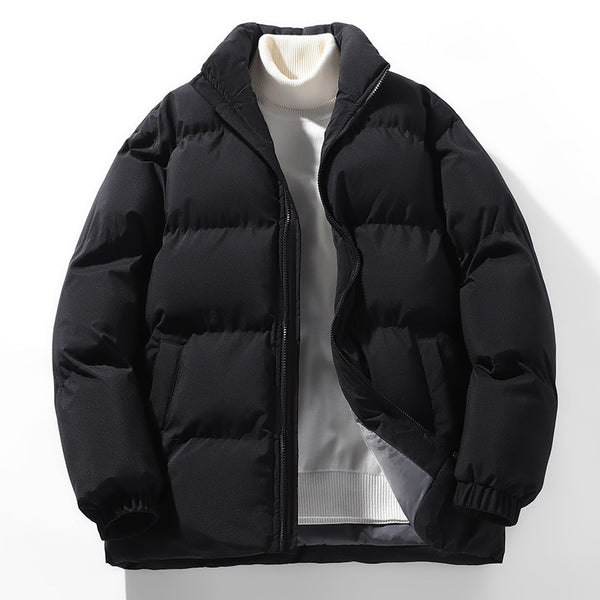 Abrigo Suelto Estilo Hong Kong Cuello Alzado Algodón Otoño Invierno - Image 6